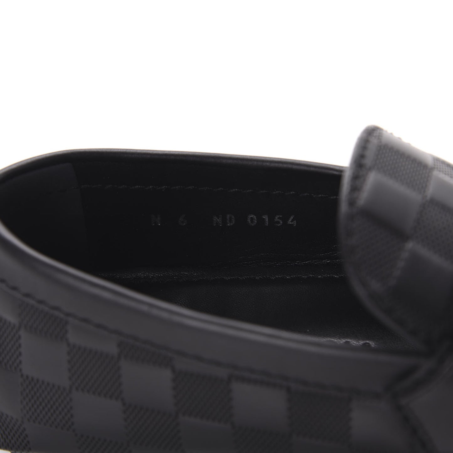 Damier Graphite Mens Hockenheim Moccasin Loafers 6 Onyx