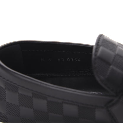Louis Vuitton Damier Graphite Mens Hockenheim Moccasin Loafers 6 Onyx 8 of 9