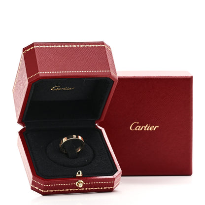 Cartier 18K Yellow Gold Diamond 4mm LOVE Wedding Band Ring 53 6.25 5 of 5