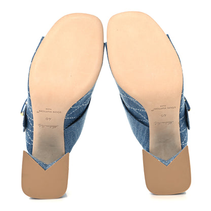 Louis Vuitton Denim Shake Mule 40 Blue 6 of 9
