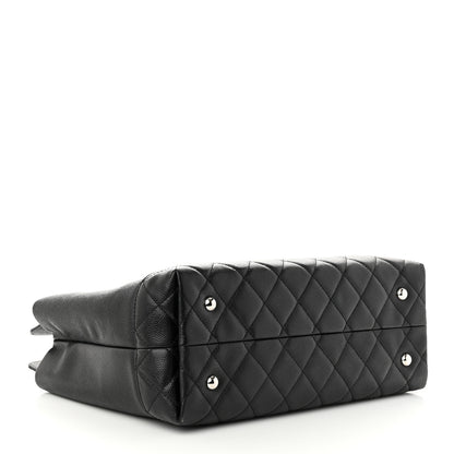 Chanel Caviar Large Soft CC Top Handle Tote Black 4 of 11