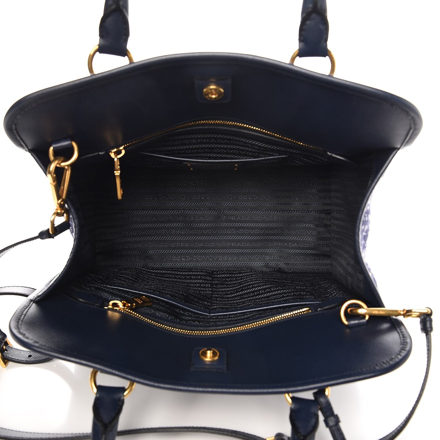 Tela Tweed Saffiano Tote Bag Inchiostro