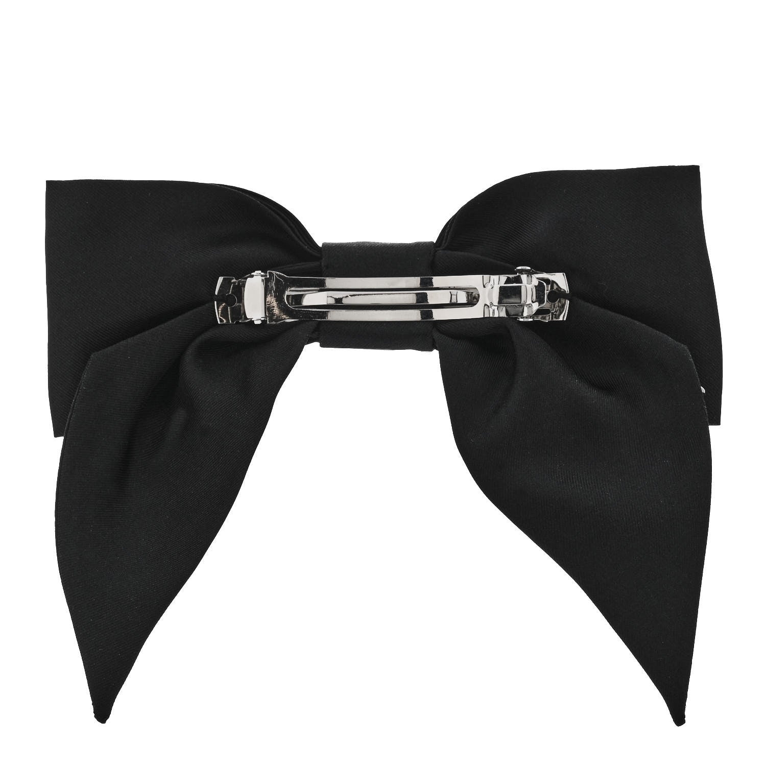 Chanel Silk Bow CC Hair Clip Black 3 of 5