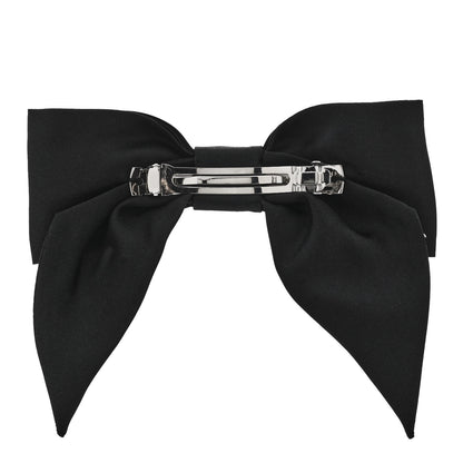 Chanel Silk Bow CC Hair Clip Black 3 of 5