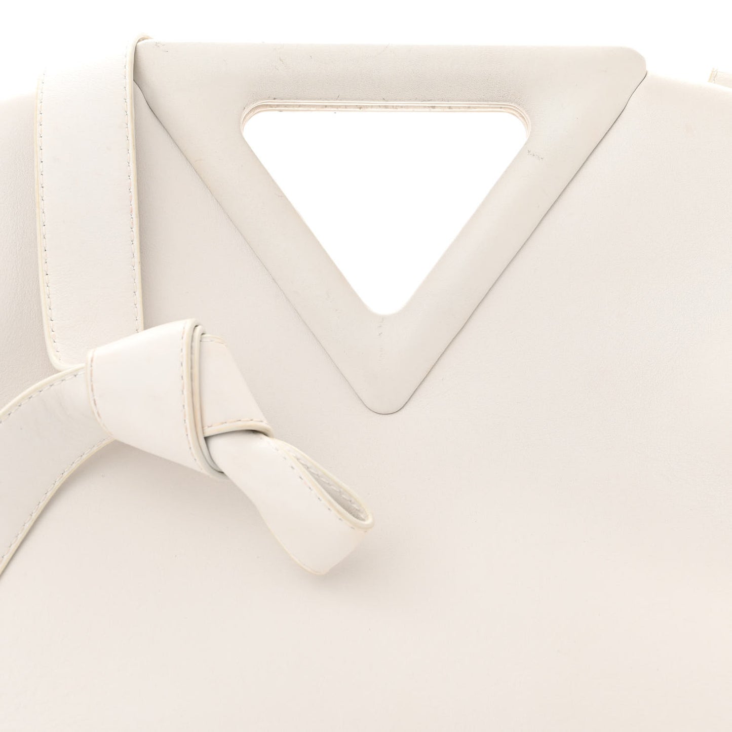 Calfskin Large The Point Triangle Bag Chalk