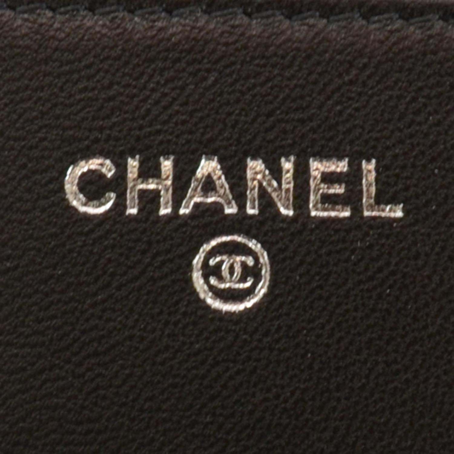 Chanel Lambskin Camellia Wallet on Chain WOC Black 7 of 9