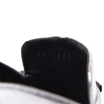 Hermes Metallic Nappa Trocadero Mule 38 Gris Argento 9 of 10