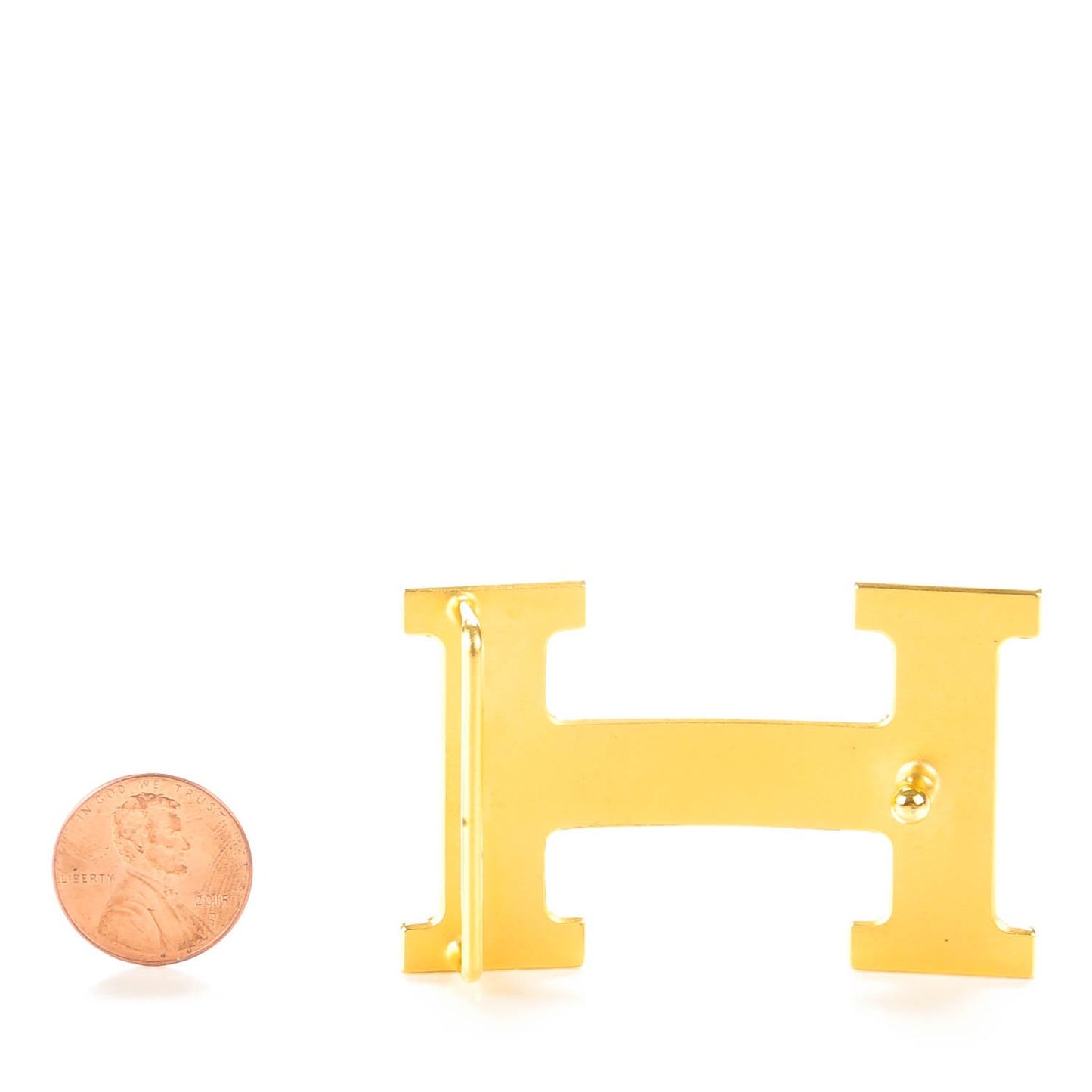 Guilloche 32mm H Belt Buckle Gold