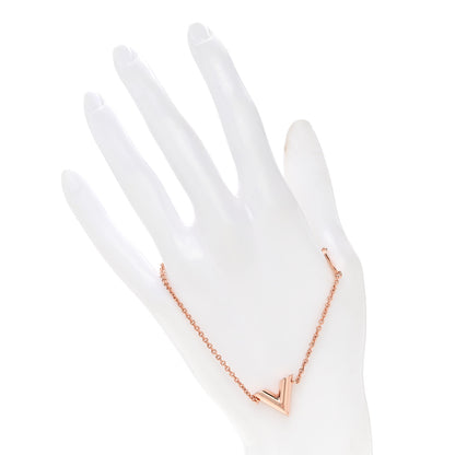 Louis Vuitton Brass Pink Gold Finish Essential V Bracelet 2 of 4