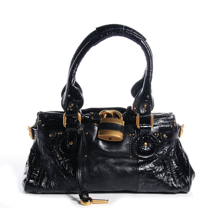 Chloe Patent Leather Medium Paddington Satchel Black 1 of 10