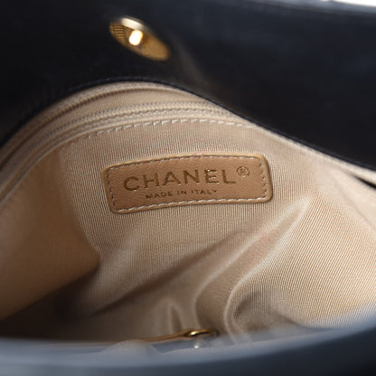 Chanel Calfskin Quilted Retro Chain Tote Black 6 of 14