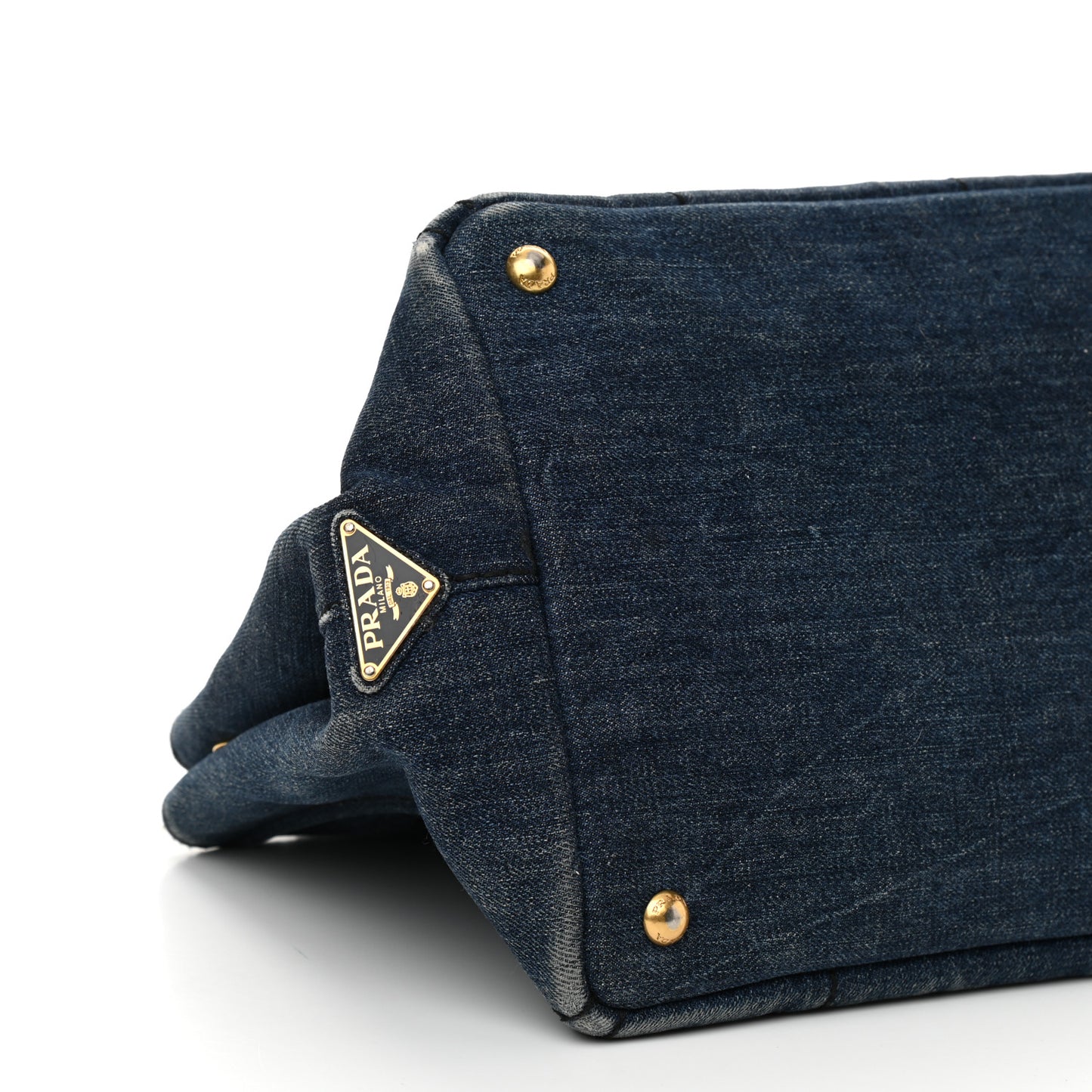 Denim Logo Tote Bleu