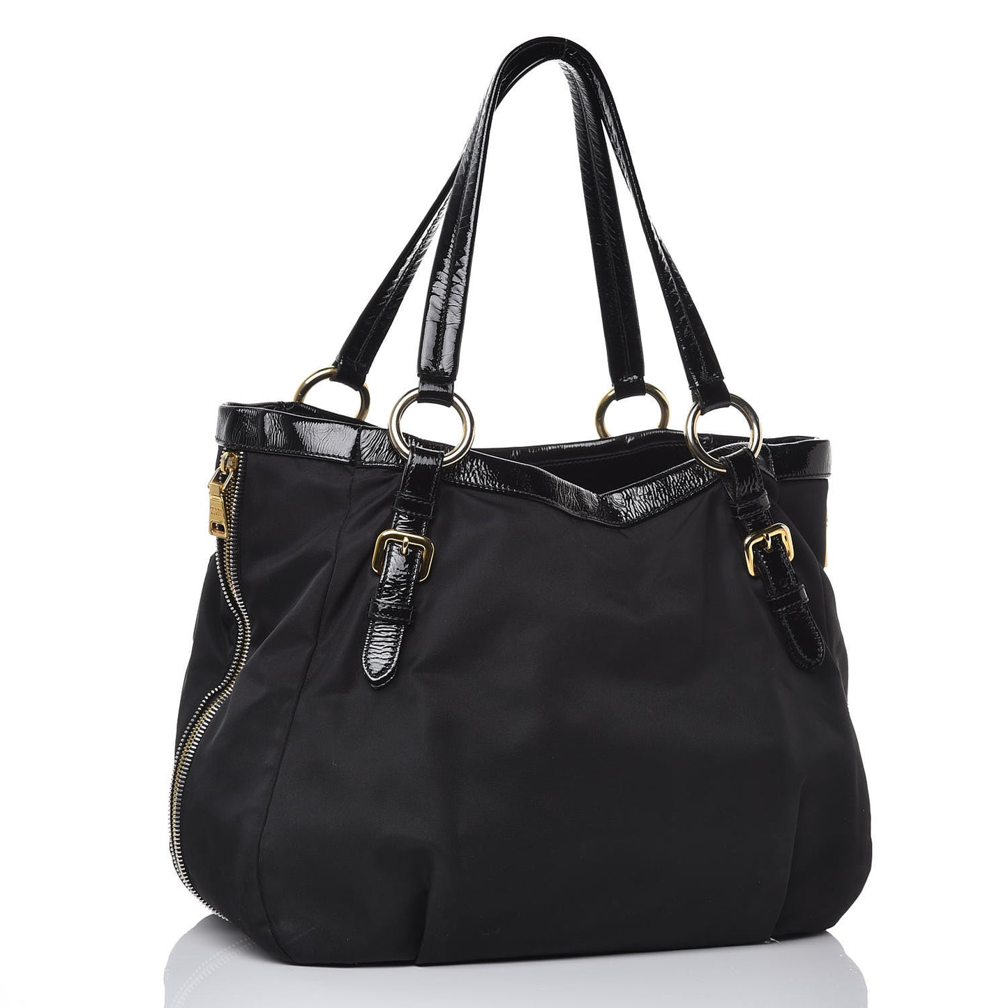 Tessuto Nylon Spazzolato Tote Black