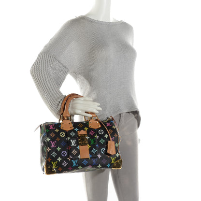 Louis Vuitton Monogram Multicolor Speedy 30 Black 2 of 8