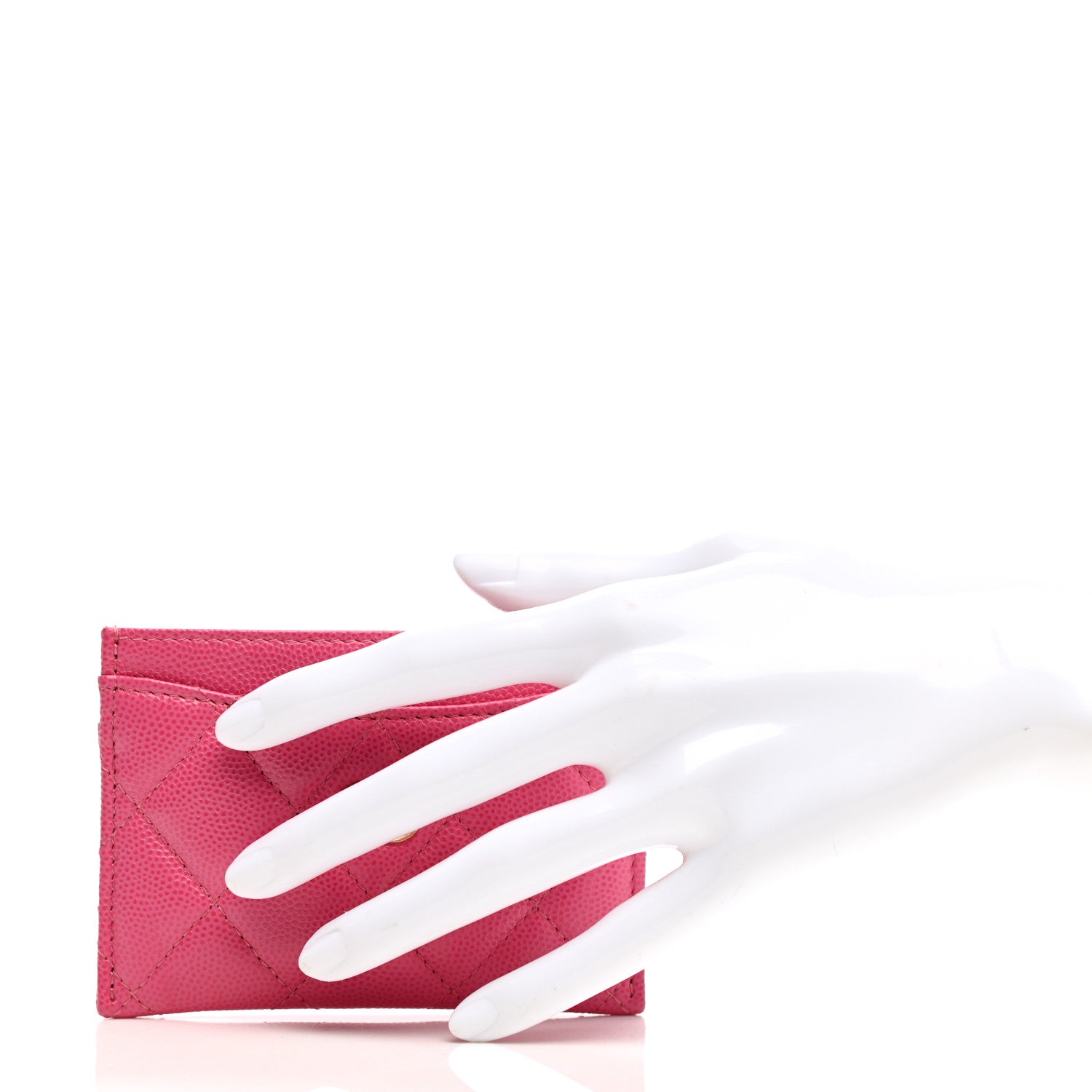 Chanel Caviar Quilted Card Holder Pink 2 of 10