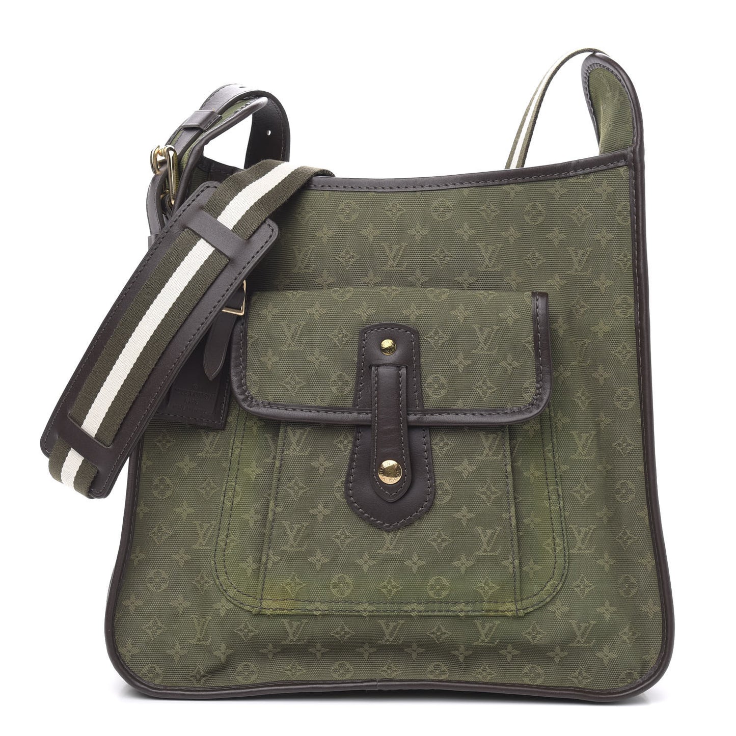 Mini Monogram Besace Mary Kate Kaki