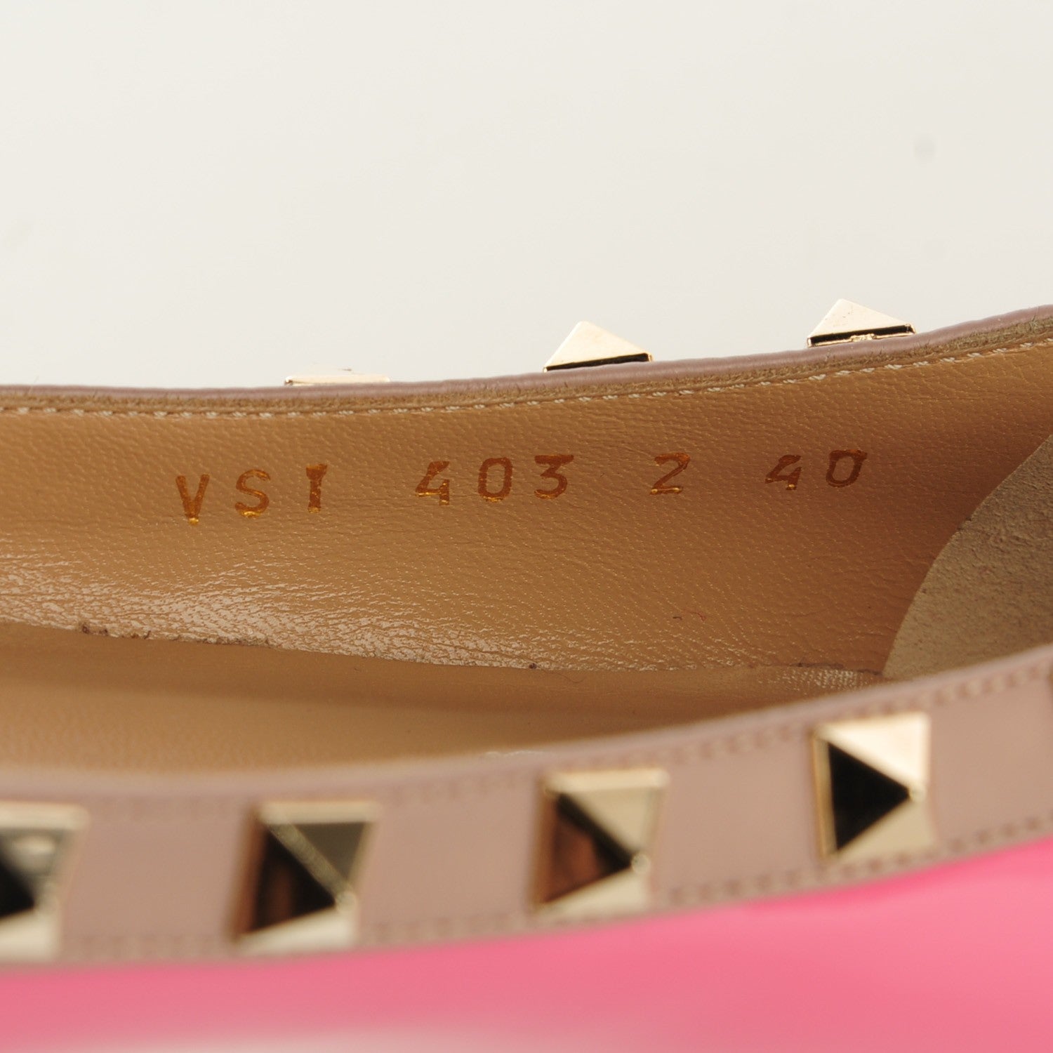 Valentino Garavani Patent Nappa Rockstud Ballerina Flats 40 Ninphea Poudre 7 of 7