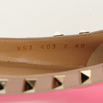 Valentino Garavani Patent Nappa Rockstud Ballerina Flats 40 Ninphea Poudre 7 of 7