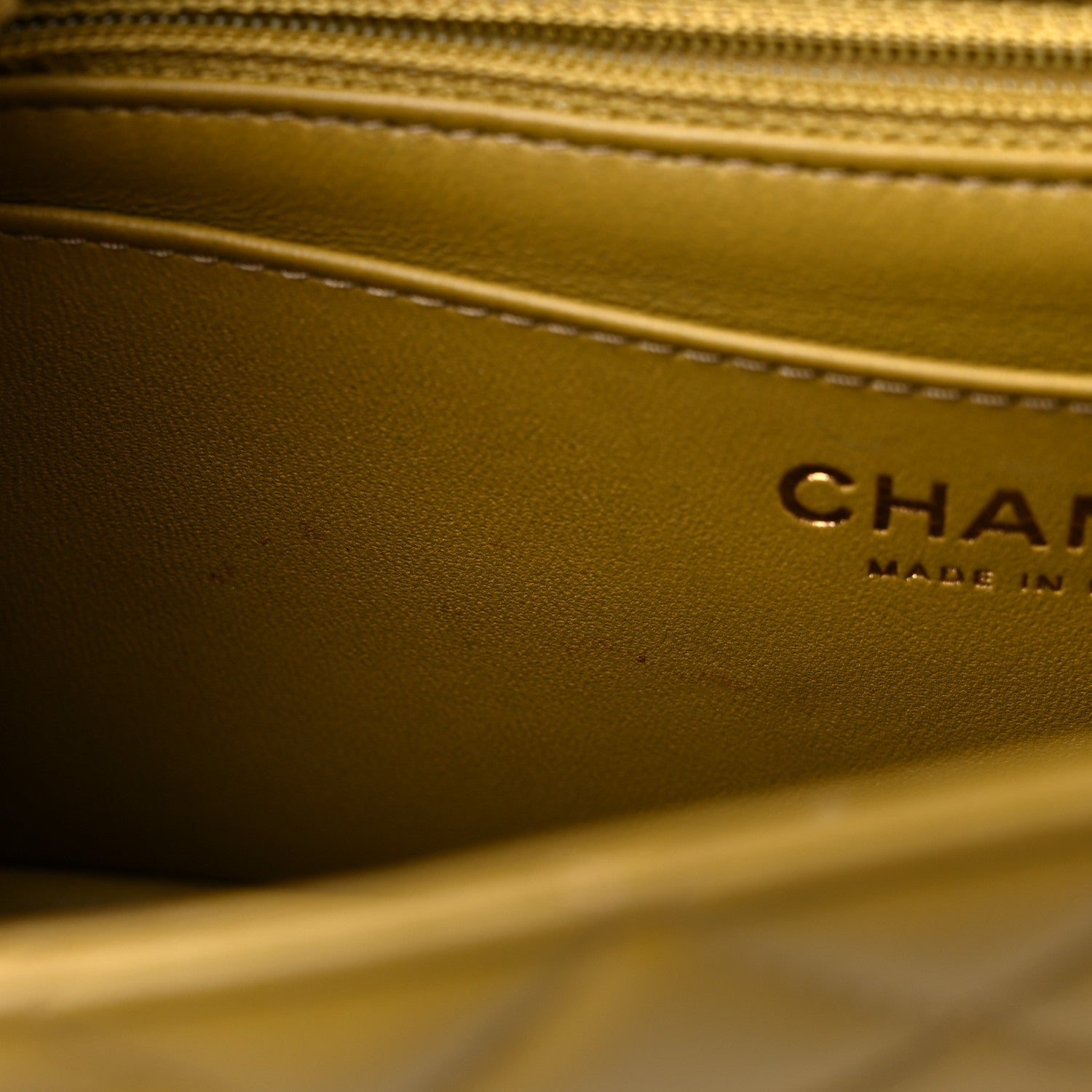 Chanel Lambskin Quilted Mini Rectangular Flap Green 9 of 11