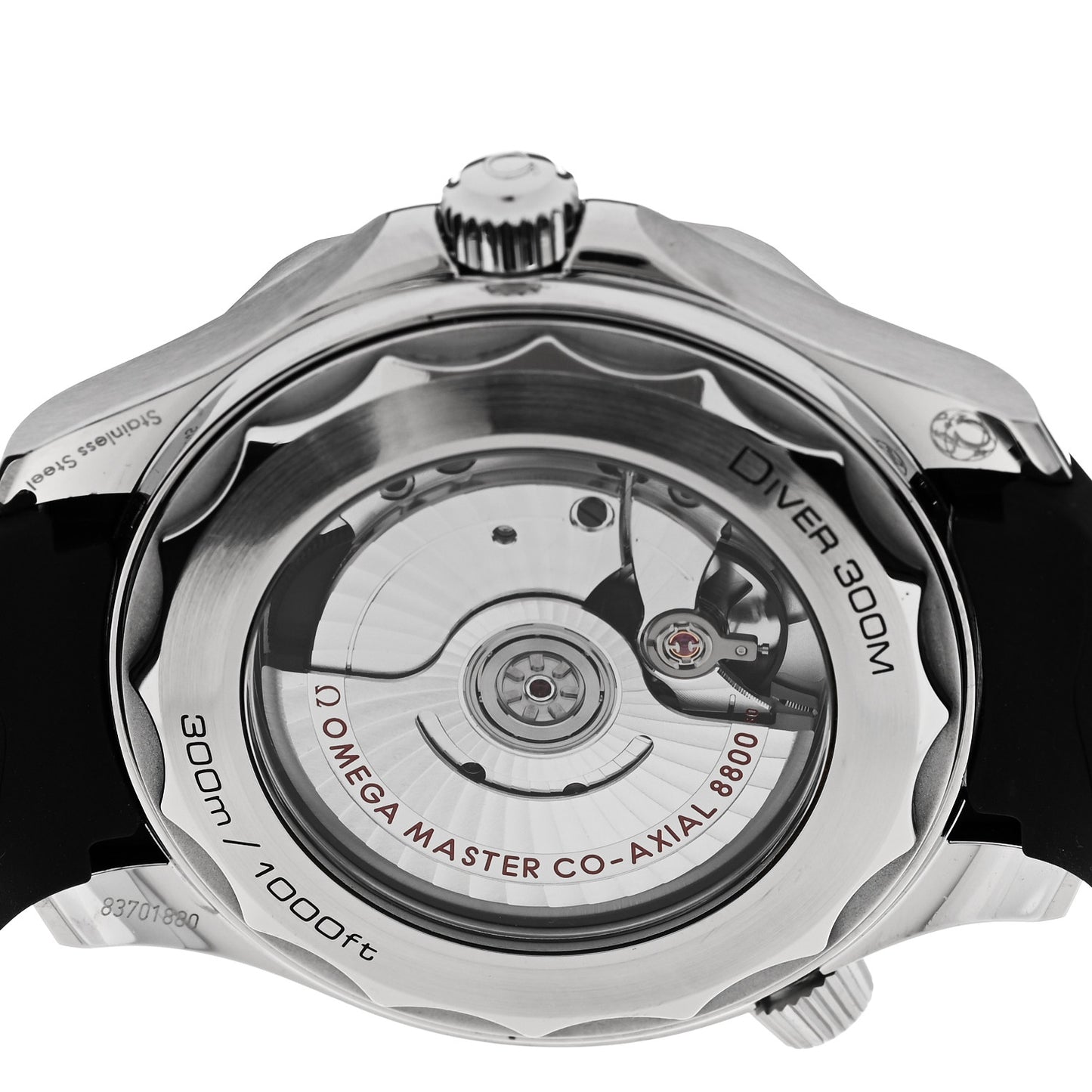 Stainless Steel Rubber 42mm Seamaster Diver 300M Co-Axial Master Chronometer Automatic Watch White 210.32.42.20.04.001