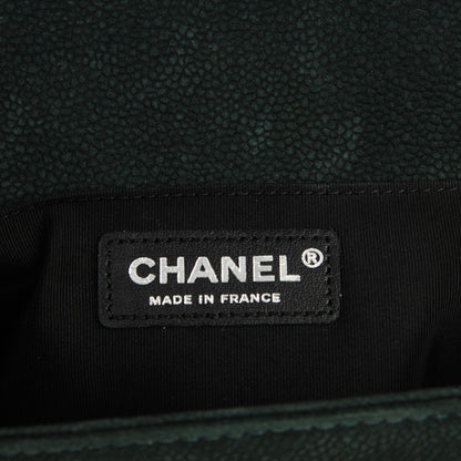 Chanel Iridescent Caviar Quilted Medium Boy Flap Dark Green 7 of 9