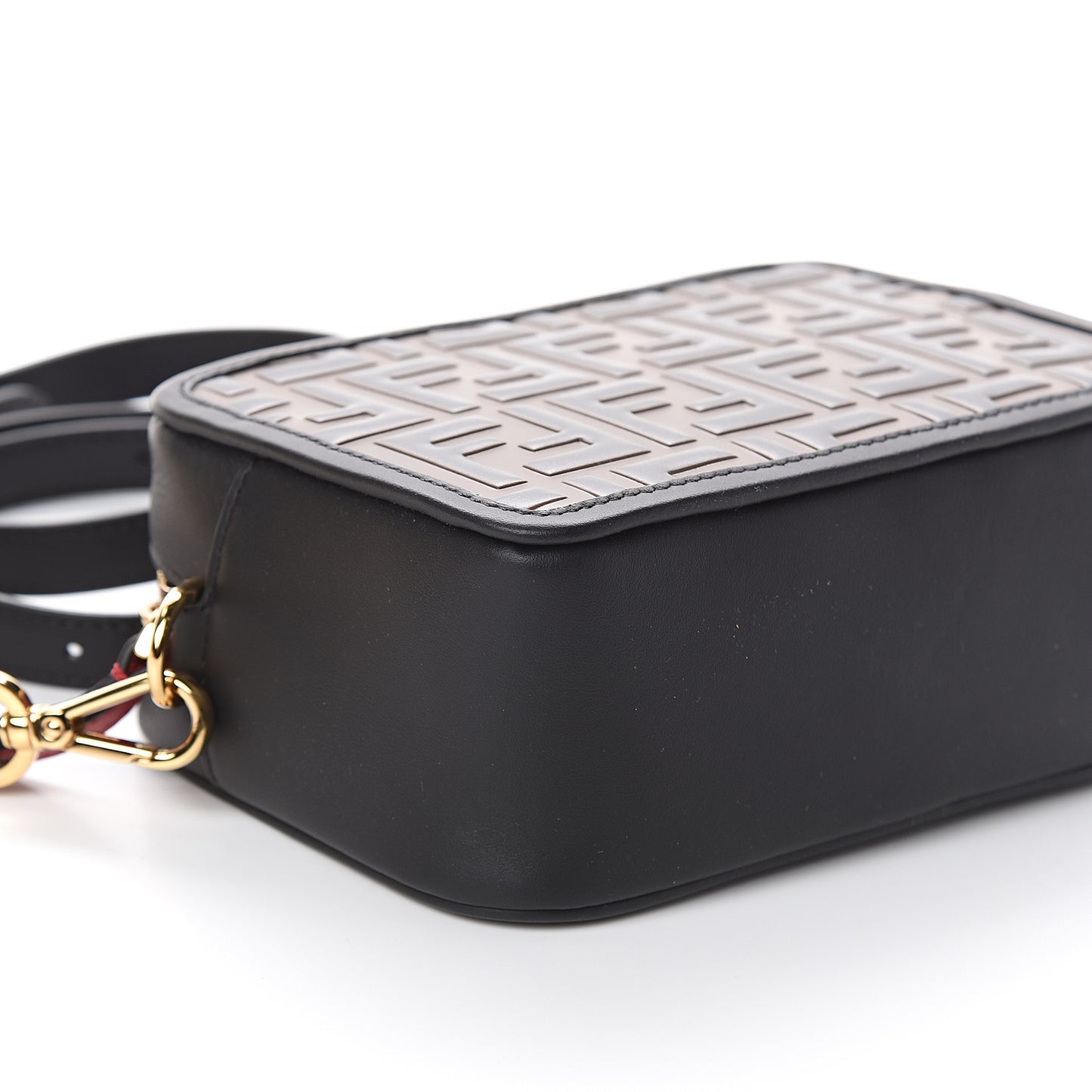 Vitello Century Bi-Color FF 1974 Embossed Mini Camera Case Maya Black