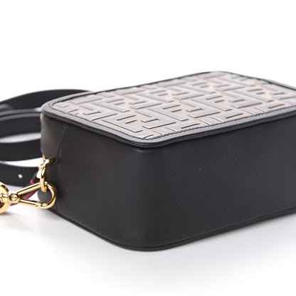 Fendi Vitello Century Bi-Color FF 1974 Embossed Mini Camera Case Maya Black 6 of 7