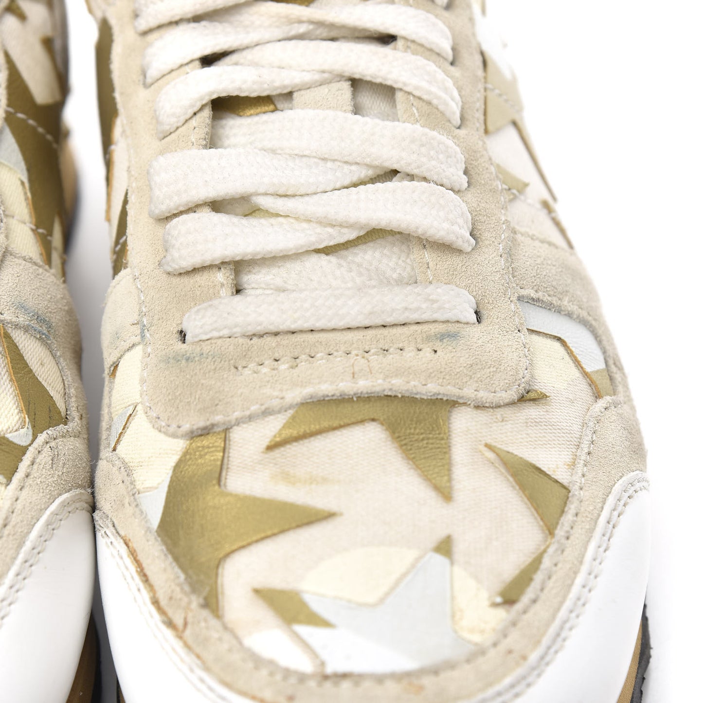 Nappa Suede Camustars Womens Rockrunner Sneakers 37.5 White