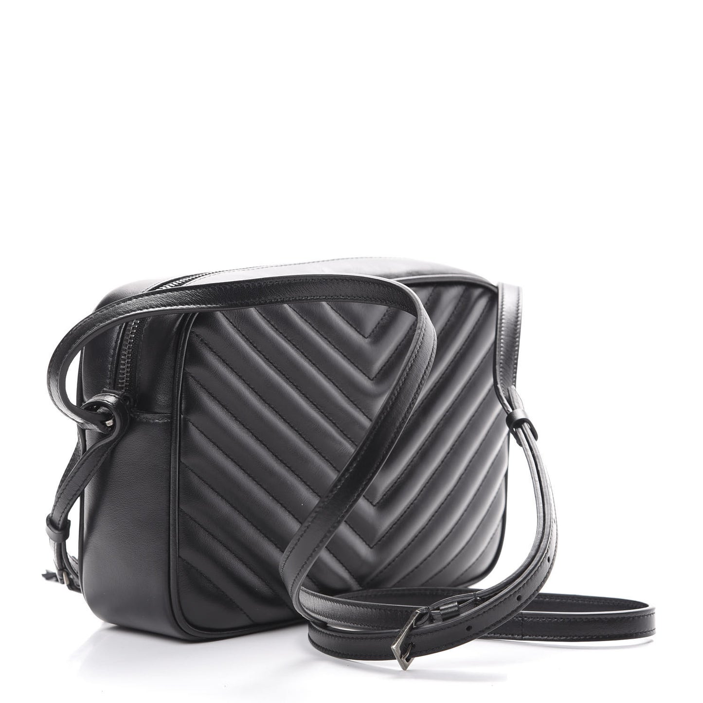 Calfskin Matelasse Monogram Lou Camera Bag Black