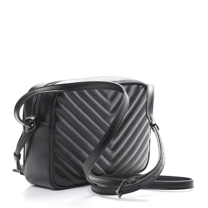 Saint Laurent Calfskin Matelasse Monogram Lou Camera Bag Black 2 of 9