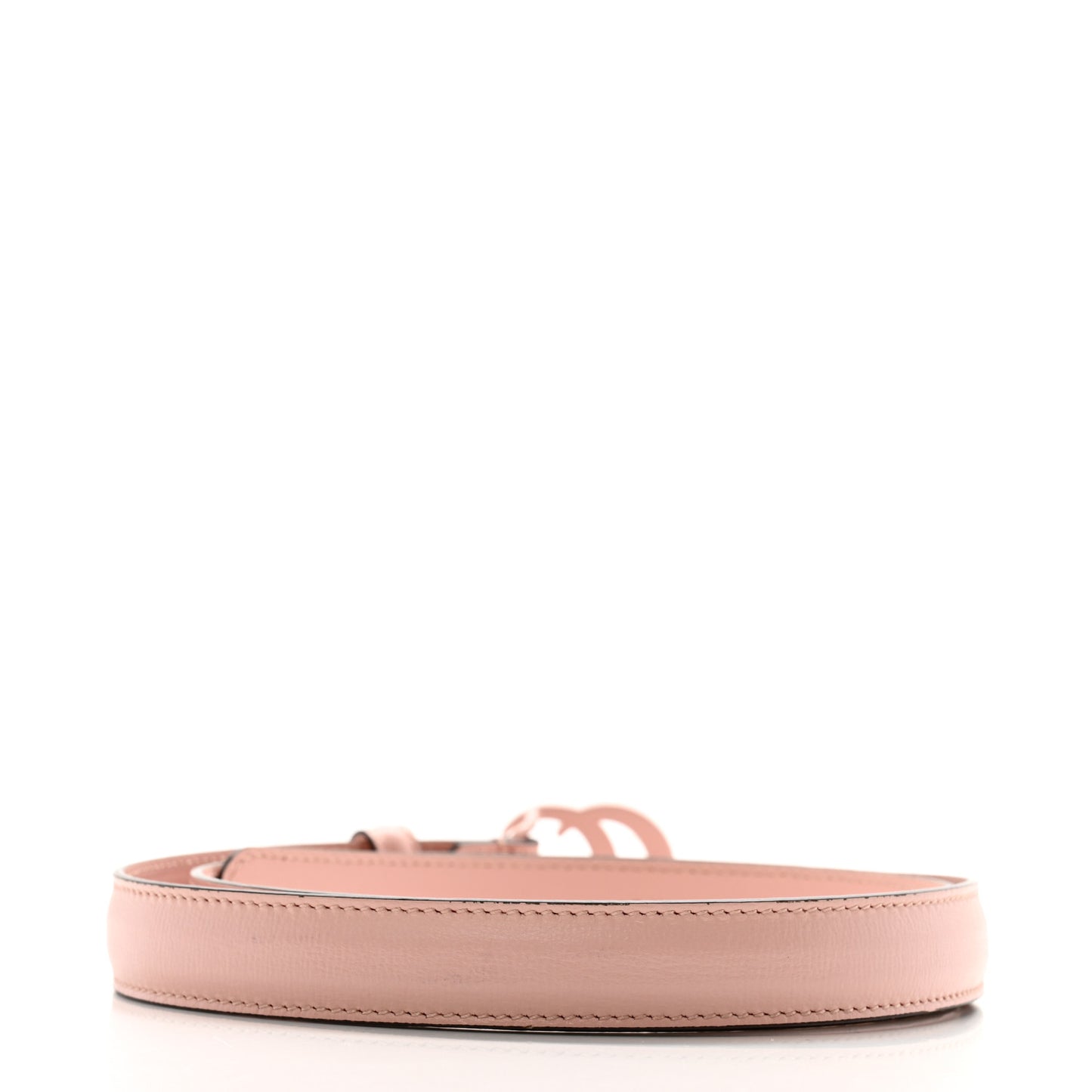Azalea Calfskin Enamel Monochrome Double G 20mm Belt 85 34 Perfect Pink