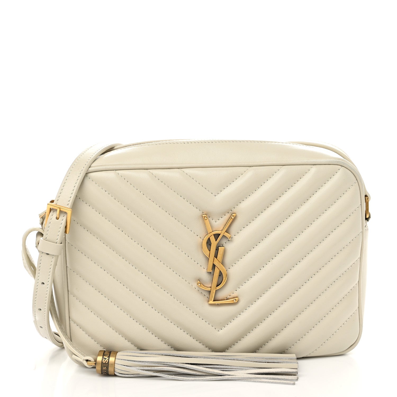 Saint Laurent Calfskin Matelasse Monogram Lou Camera Bag Crema Soft 1 of 12