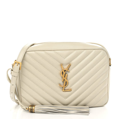 Saint Laurent Calfskin Matelasse Monogram Lou Camera Bag Crema Soft 1 of 12