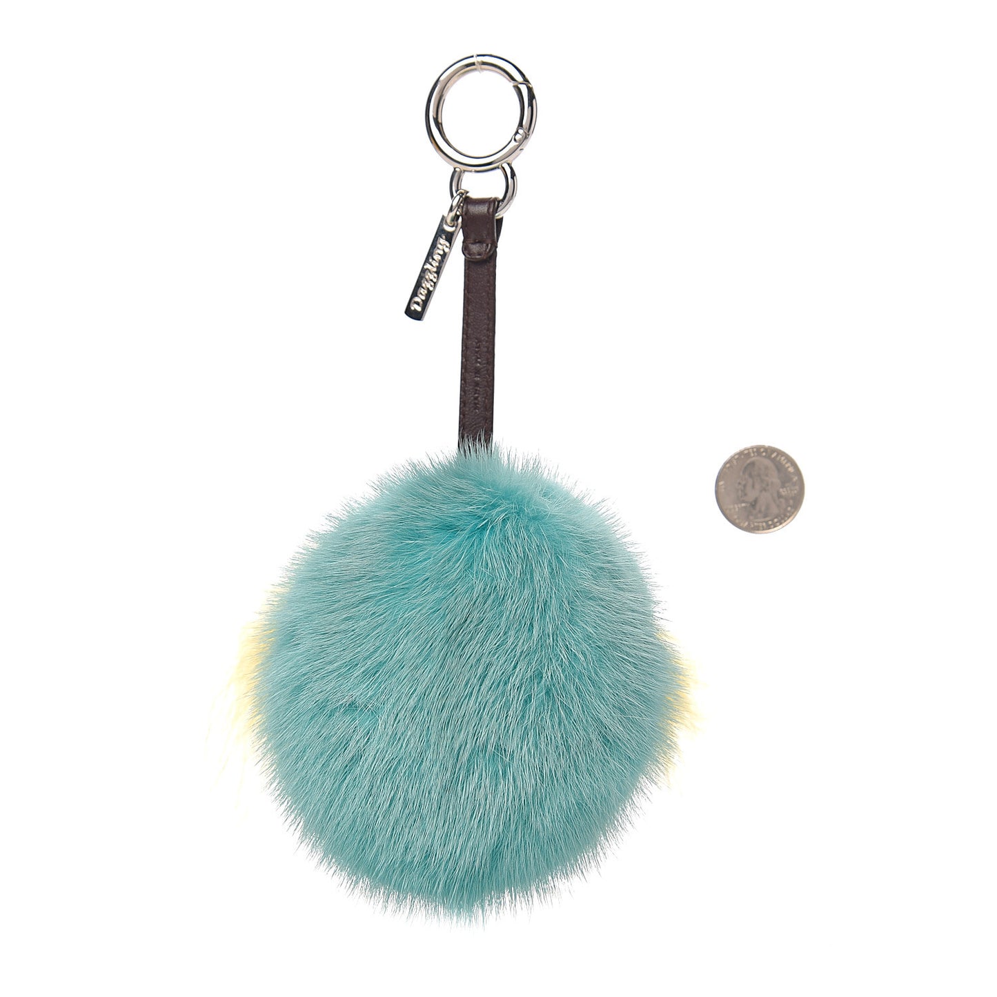 Shiny Nappa Mink Fox Fur Crystal QuTweet Dazzling Bag Bug Charm Bordeaux Seashell Multicolor