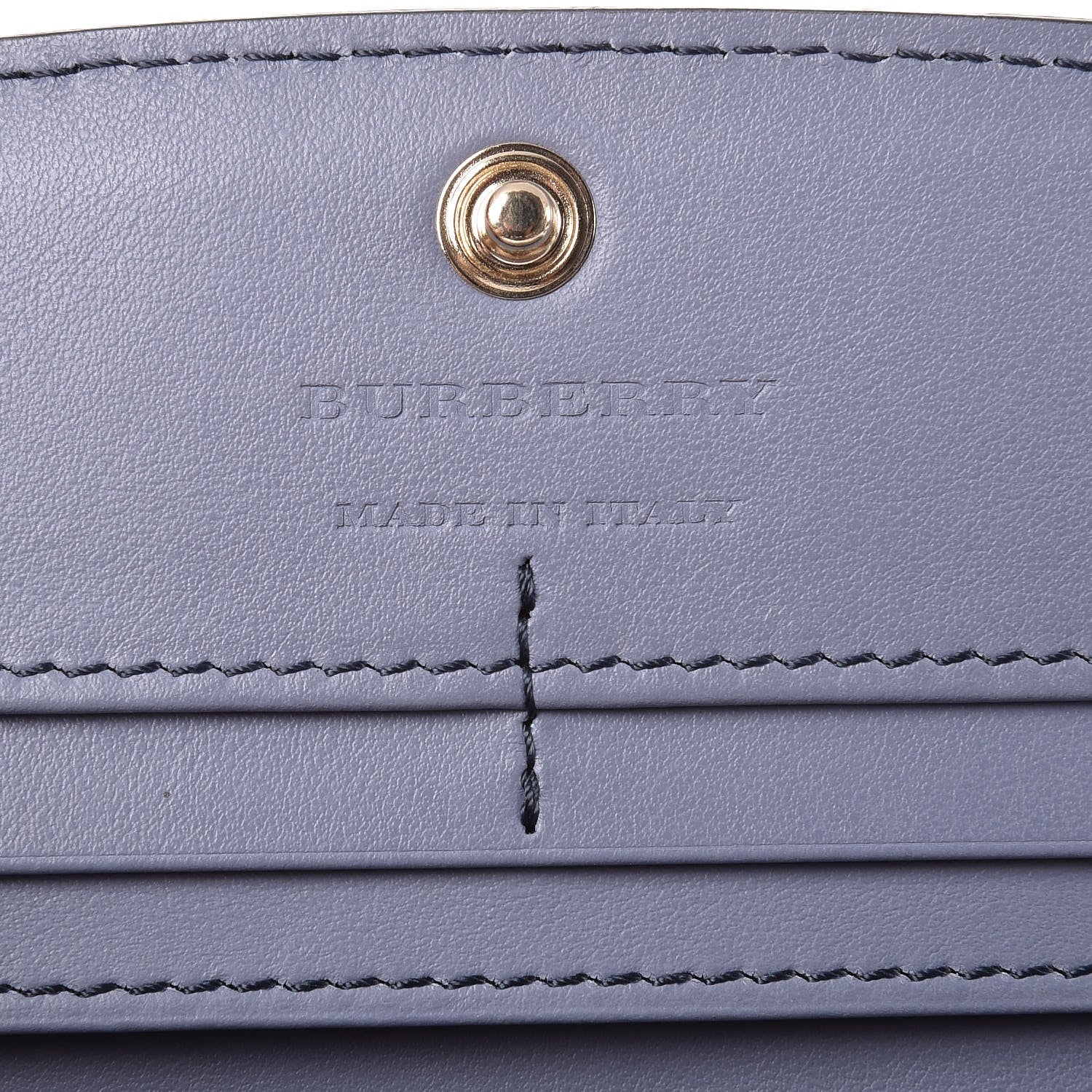 Burberry Calfskin House Check Porter Continental Wallet Slate Blue 6 of 7