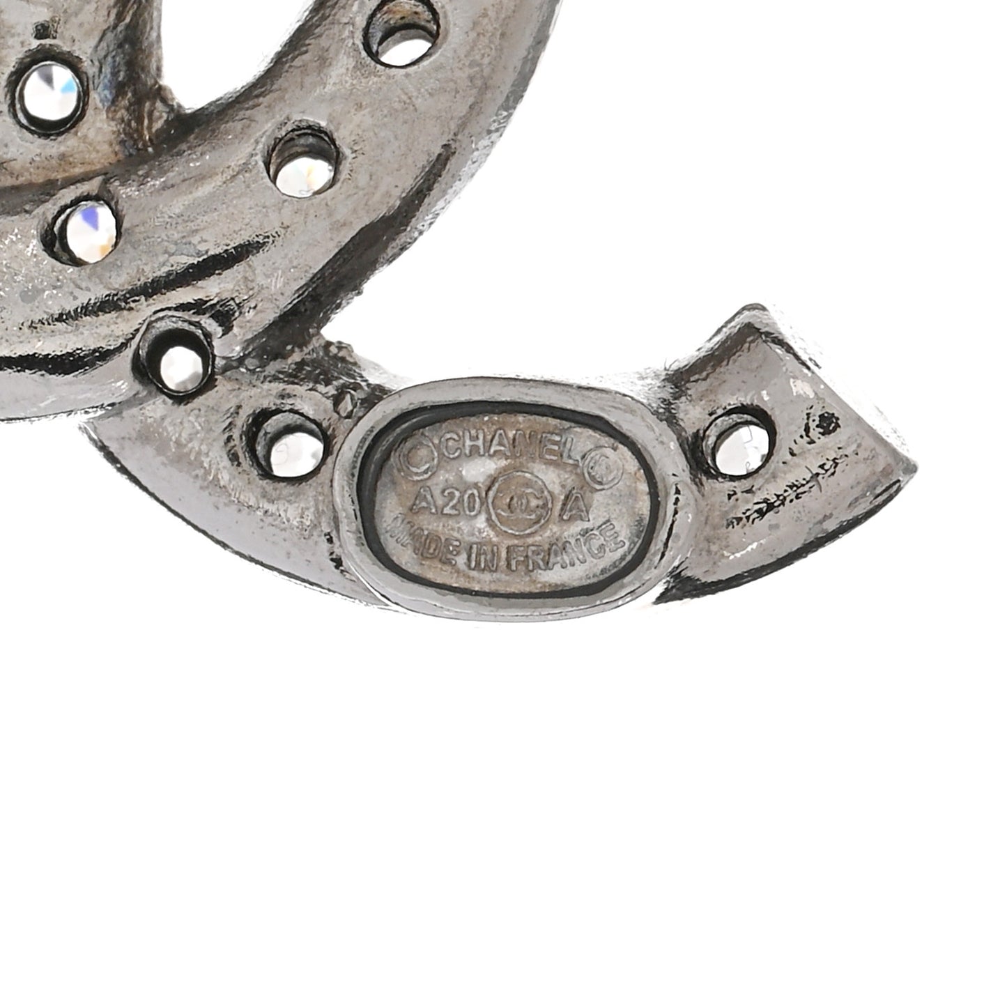 Ruthenium Crystal CC Earrings Silver