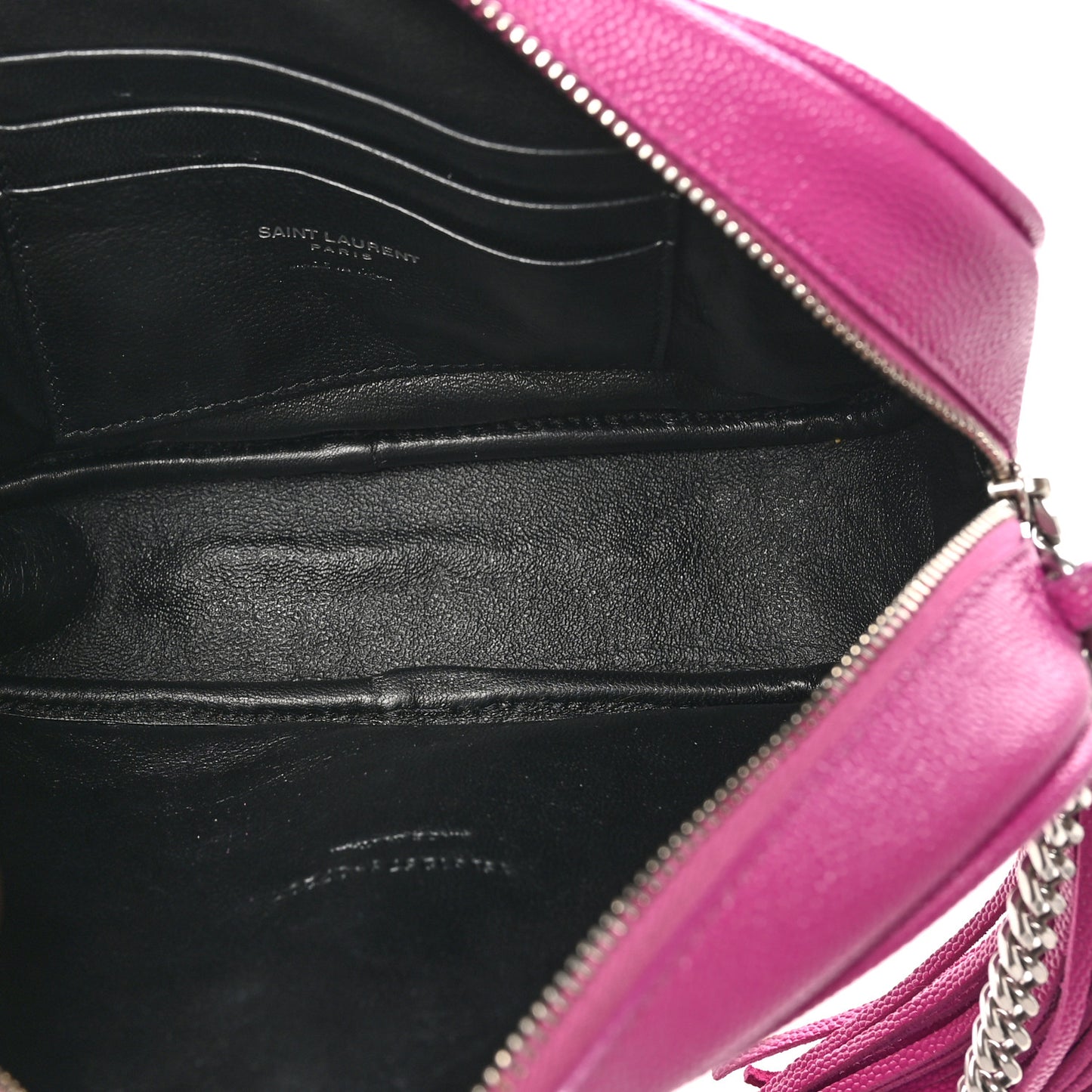 Grain De Poudre Matelasse Monogram Mini Lou Camera Bag Fuxia Electrique
