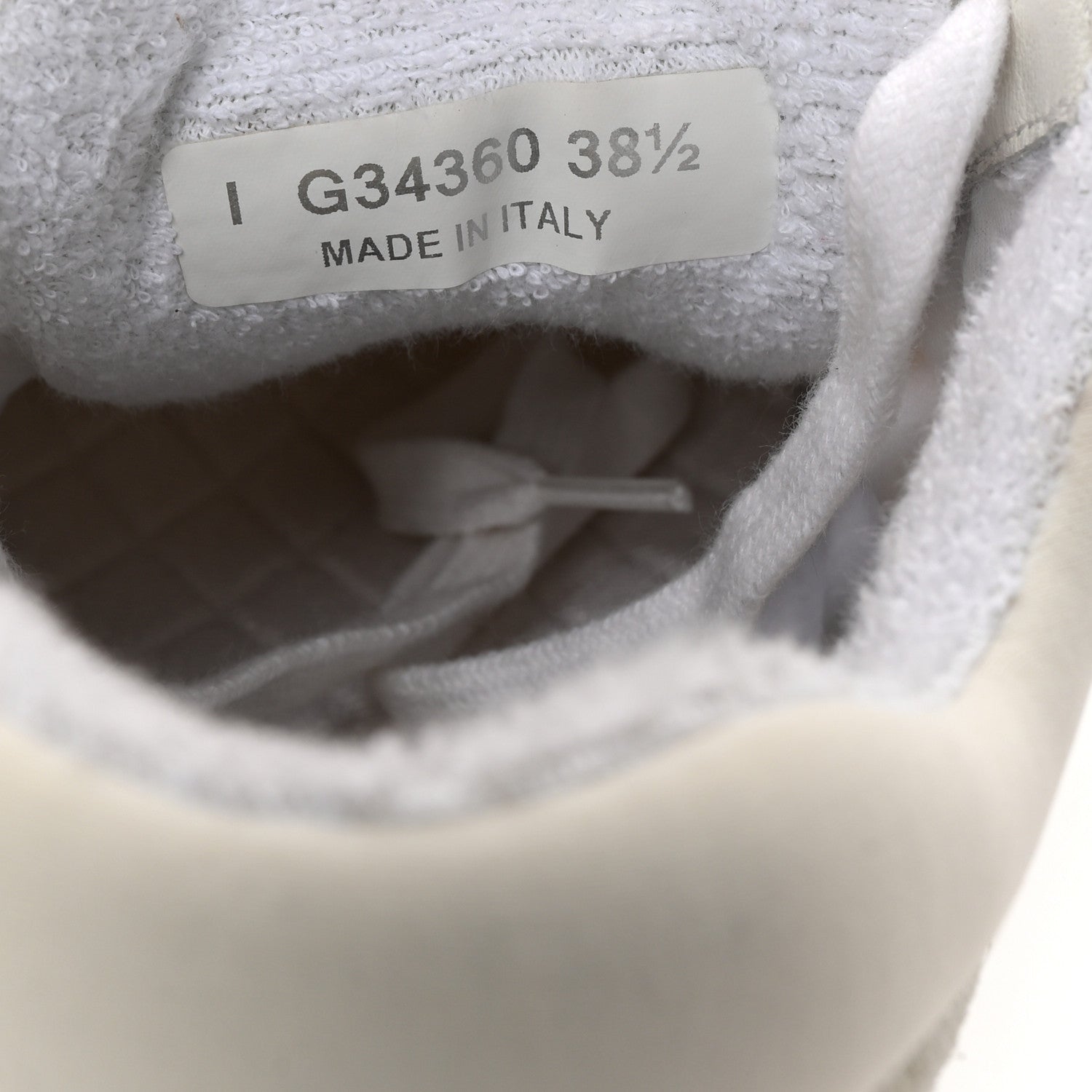 Chanel Suede Calfskin Fabric CC Sneakers 38.5 White 9 of 10