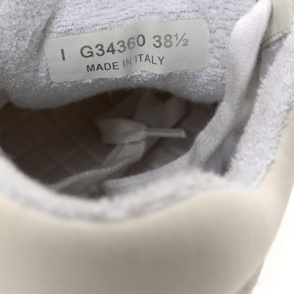 Chanel Suede Calfskin Fabric CC Sneakers 38.5 White 9 of 10