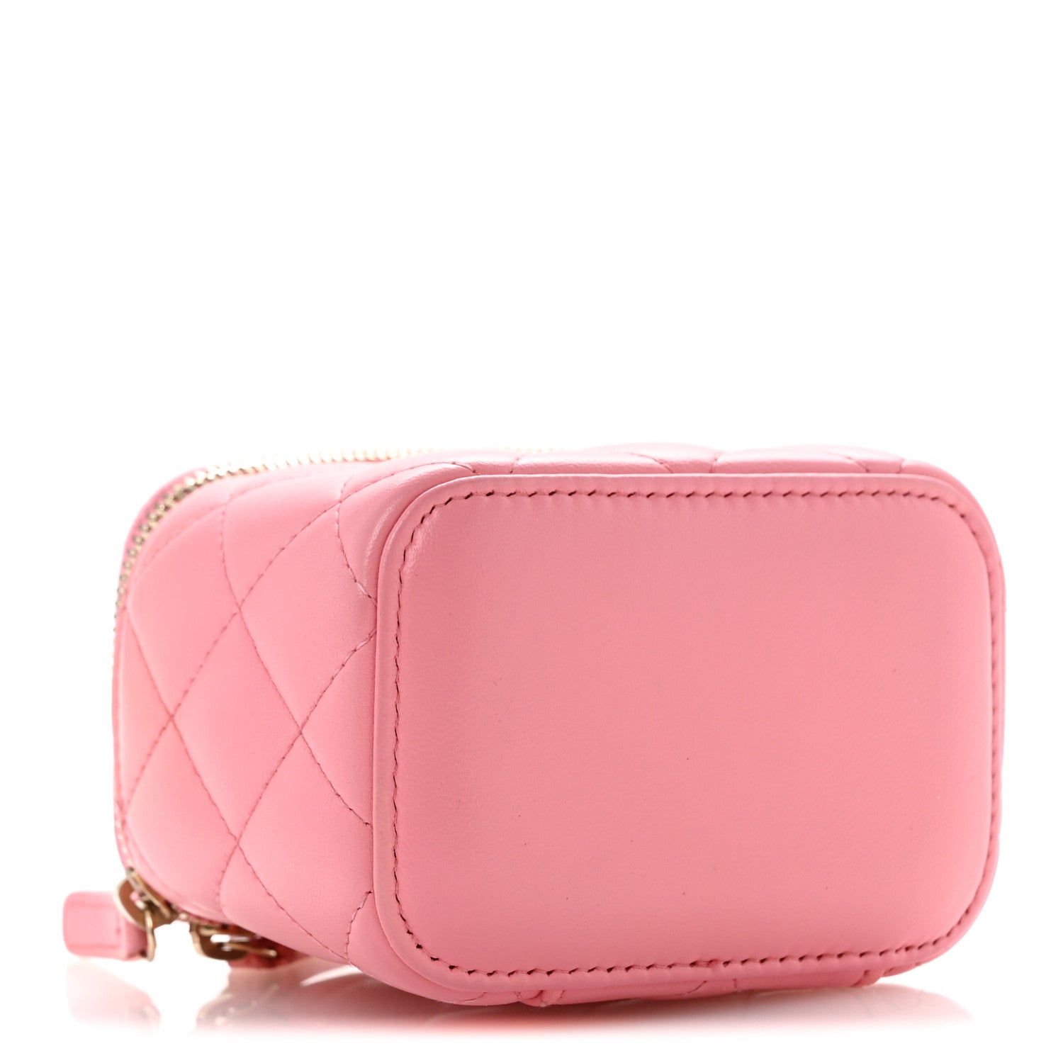 Chanel Lambskin Quilted Trendy Mini Vanity Case With Chain Pale Pink 4 of 14