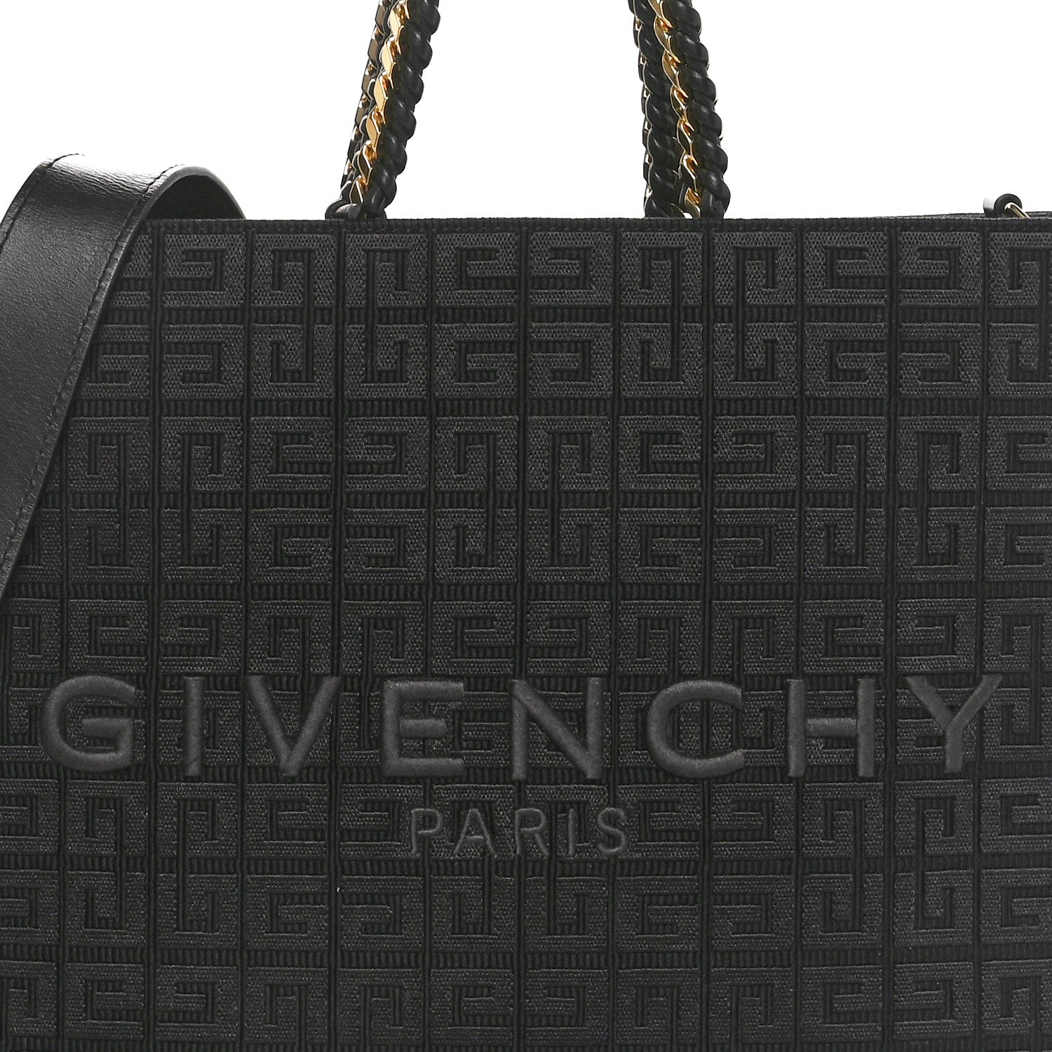 Givenchy Canvas Jacquard 4G Medium Chain Tote Black 8 of 10