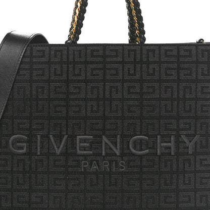 Givenchy Canvas Jacquard 4G Medium Chain Tote Black 8 of 10