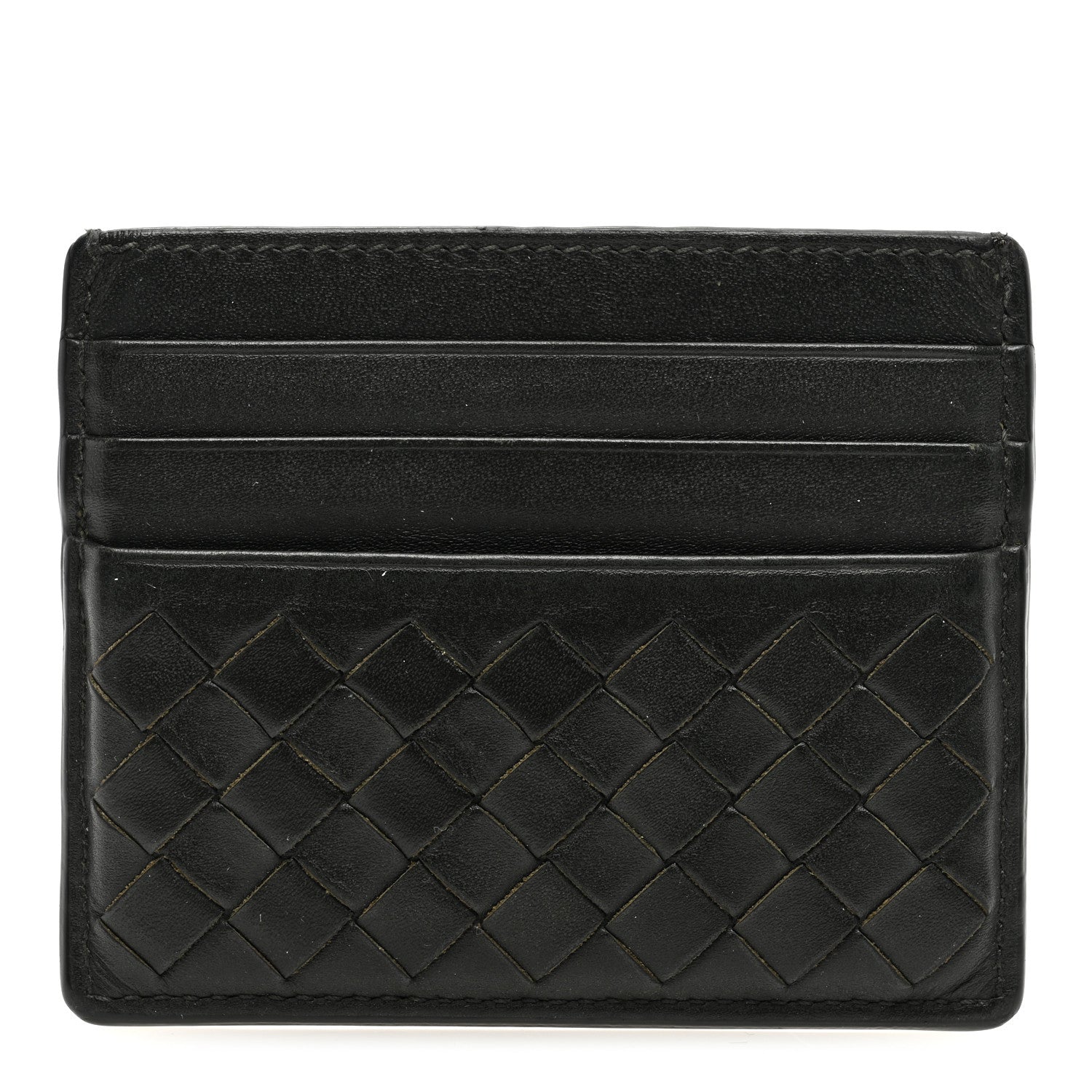 Bottega Veneta Nappa Intrecciato VN Card Case Black 1 of 8