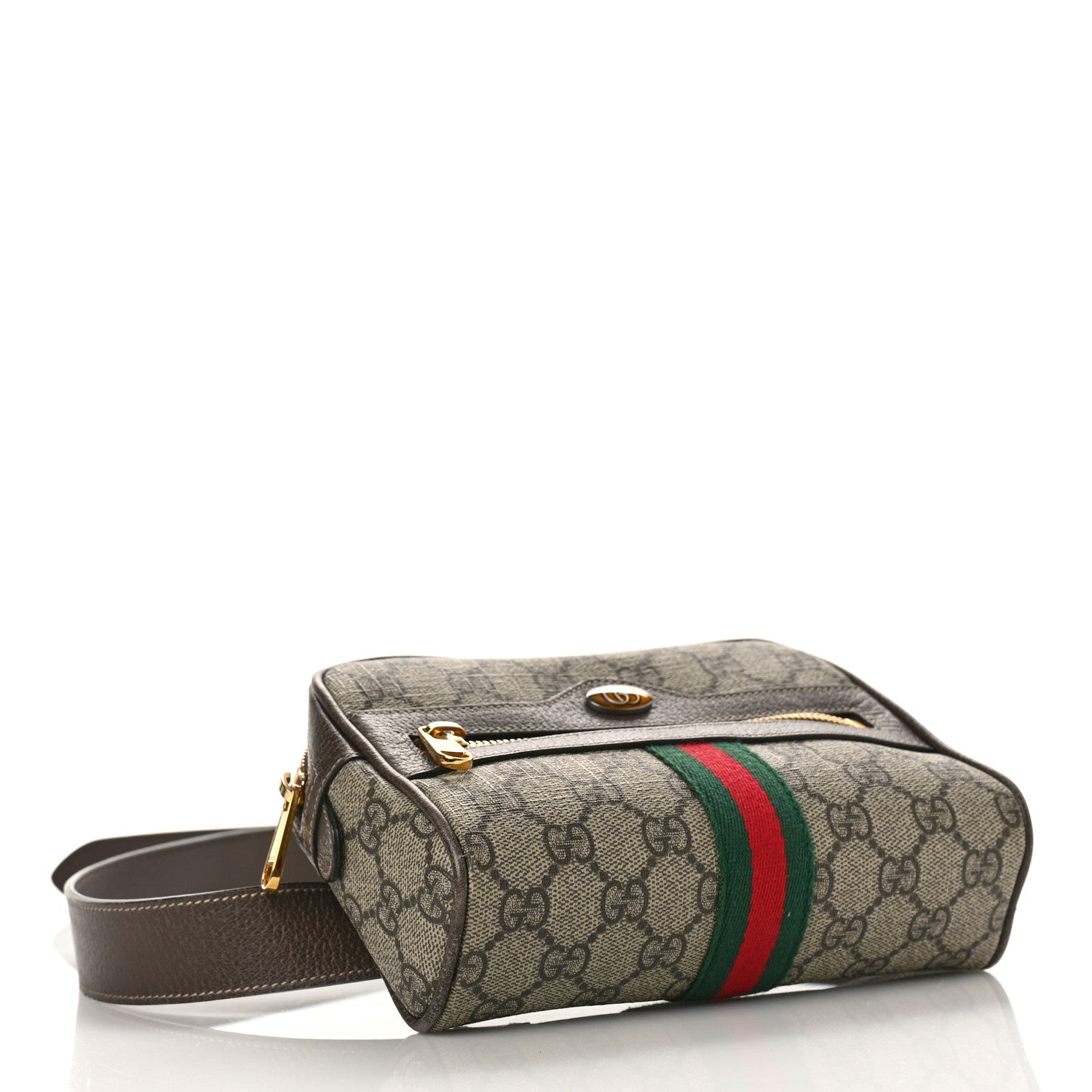 Gucci GG Supreme Monogram Web Small Ophidia Belt Bag 95 38 Dark Brown 4 of 9