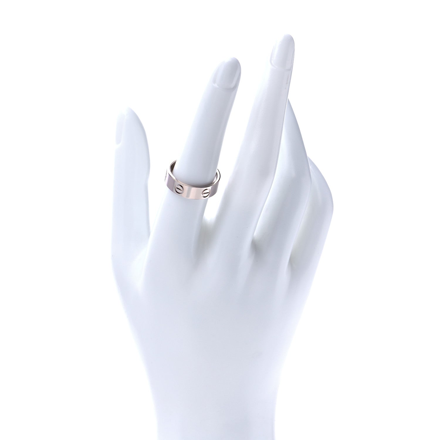 Cartier 18K White Gold 5.5mm LOVE Ring 55 7.25 2 of 6
