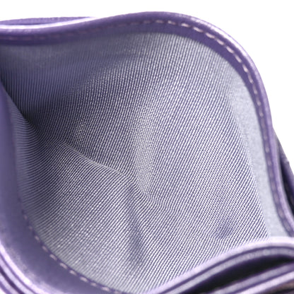 Chanel Metallic Lambskin Quilted Card Holder Light Purple 7 of 10
