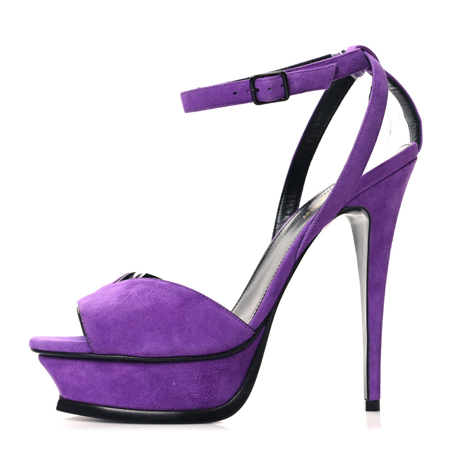 Kid Scamosciato Tribute 105 Open Toe Platform Sandals 39 Purple