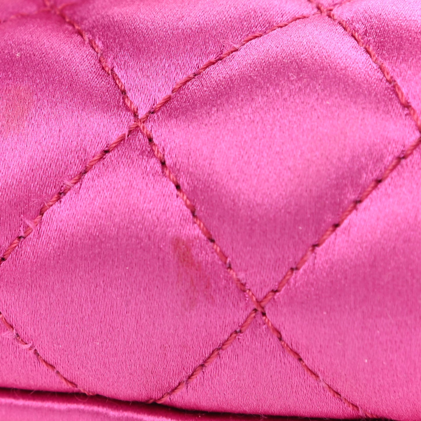Satin Quilted Flap Clutch Fuchsia