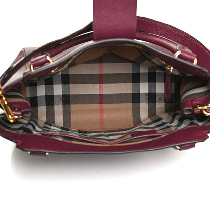 Burberry Soft Grain Medium Buckle Tote Dark Plum 5 of 15