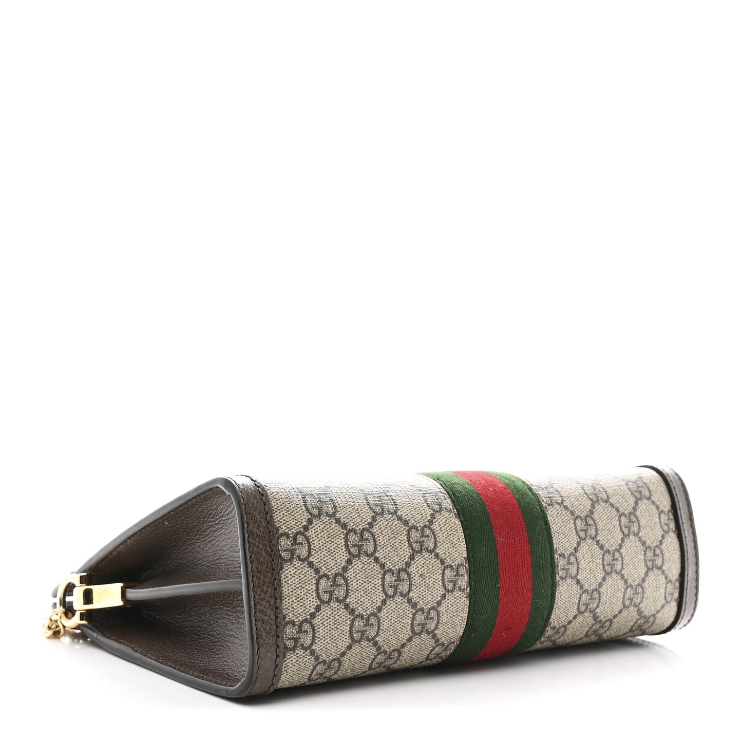 GG Supreme Monogram Web Small Ophidia Chain Shoulder Bag Brown